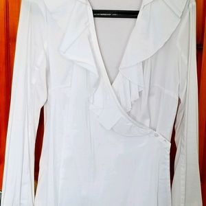 White crossed blouse